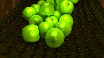 Fresh apples, fruit, farm, market, delicious, healthy, bucket. video
