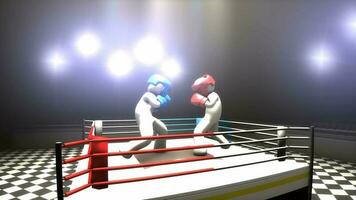 Boxing match concept animation video