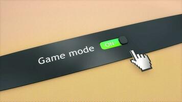 Application system setting Game mode video