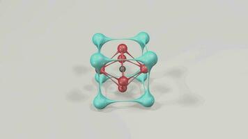 perovskite kalcium titan molekyl modell. video