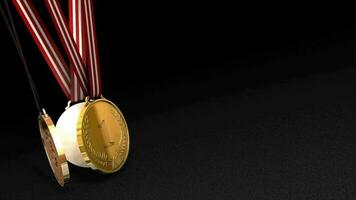 Sport medals animation, matte included. video