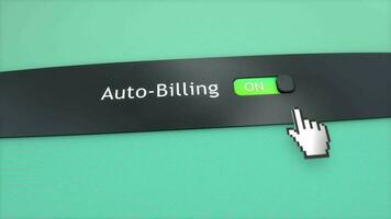 Application system setting Auto billing video