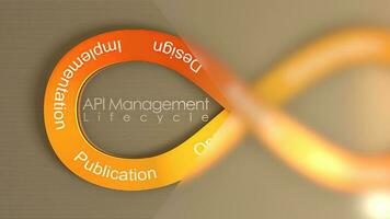 API Management Lifecycle concept animation background. video
