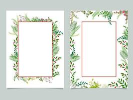 White Border Background Decorated with Floral Design. vector