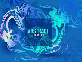 Blue abstract liquid acrylic painting background. vector