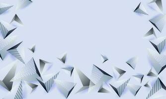 3D illustration of grey polygonal triangular geometric abstract background. vector