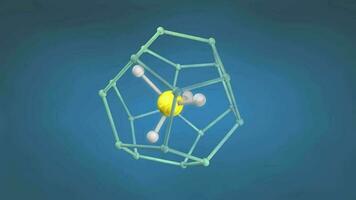 Methane hydrate molecule structure. video