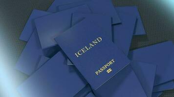 Artist rendering Iceland travel passport. video