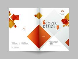 Business cover design or template layout with abstract geometric elements. vector