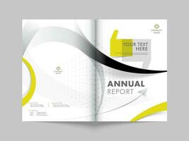 Promotion cover design or template layout for business annual report. vector