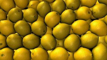 citroen laten vallen, fruit, vers, 3d. video