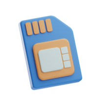 Technology sim card 3d illustration png