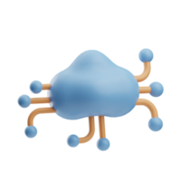 Technology cloud technology 3d illustration png