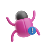 Technology bug 3d illustration png