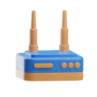 Technology WIFI router 3d illustration png