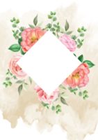 elegant floral wedding invitation card png