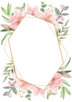 tarjeta de invitación de boda floral romántica png