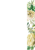 belle carte d'invitation de mariage floral png