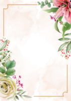 bella carta di invito matrimonio floreale png