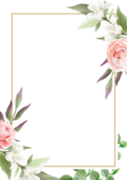 elegant floral wedding invitation card png