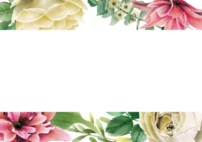 beautiful floral wedding invitation card png