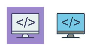 Coding on screen Vector Icon
