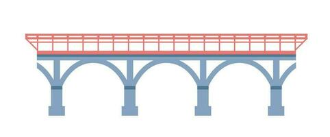 Architectural construction for city, modern bridge vector