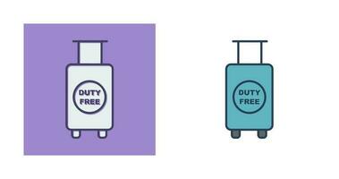 Duty Free Luggage Vector Icon