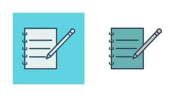 Notebook and Pen Vector Icon