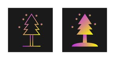 Tree in Snow Vector Icon