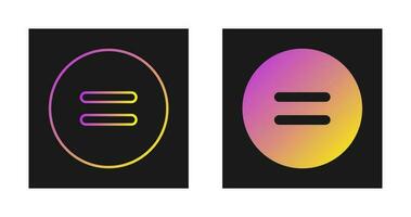 Equal to Symbol Vector Icon