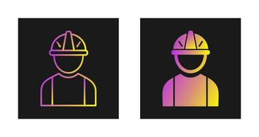 icono de vector de trabajador de construcción