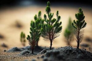 Young pine tree seedling illustration photo