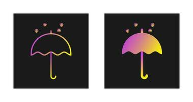 Umbrella with Snow Vector Icon