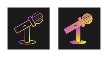 Mic on Stand Vector Icon