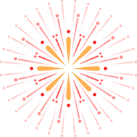 Abstract firework isolated on transparent background. png