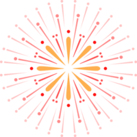 abstrakt Feuerwerk isoliert auf transparent Hintergrund. png