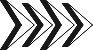 pil symbol. sväng höger. transparent platt design element. png