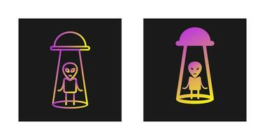 Alien Abduction Vector Icon