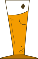 Cute beer cup isolated on transparent background. Flat clipart illustration. png