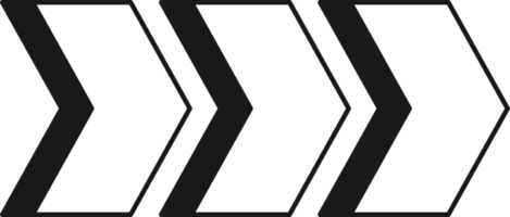 pil symbol. sväng höger. transparent platt design element. png