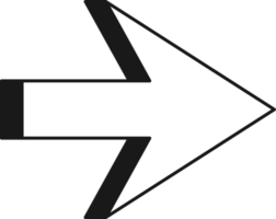 Arrow symbol. Turn right. Transparent flat design element. png