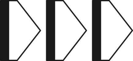 Arrow symbol. Turn right. Transparent flat design element. png