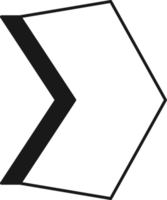 símbolo de flecha Gire a la derecha. elemento de diseño plano transparente. png