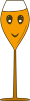 Cute beer cup isolated on transparent background. Flat clipart illustration. png