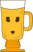 süß Bier Tasse isoliert auf transparent Hintergrund. eben Clip Art Illustration. png