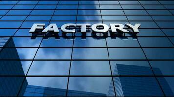 Factory building blue sky timelapse. video