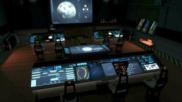 Futuristic science fiction command center V2. video