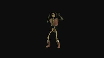 esqueleto dança animação video
