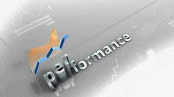 Performance growing chart, statistic, data and performance. video